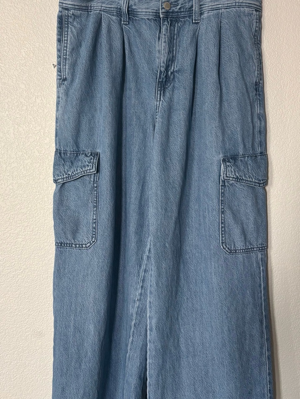 Universal Thread Y2K Cargo Wide Leg Jeans Light Wash Sz 12